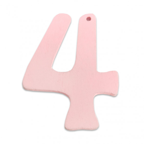 Декор из дерева Цифры 4*2,5см