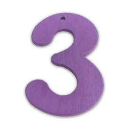 Декор из дерева Цифры 4*2,5см