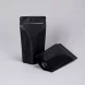 Дой-пак черный матовый металл внутри с замком zip-lock 105*195мм (35+35) уп 10шт