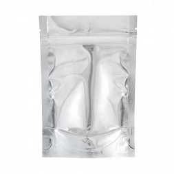 Дой-пак серебро с прозрачной стенкой c замком zip-lock 210*330+(40+40) уп 10шт