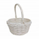 Корзина круглая белая ива в 2-х размерах арт 8862993