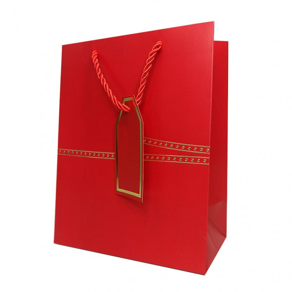 Пакет ЛЮКС Золотой ремешок размер 26*32*12см