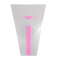Конус прозрачный Романтика розовый размер 27*40см уп 50шт