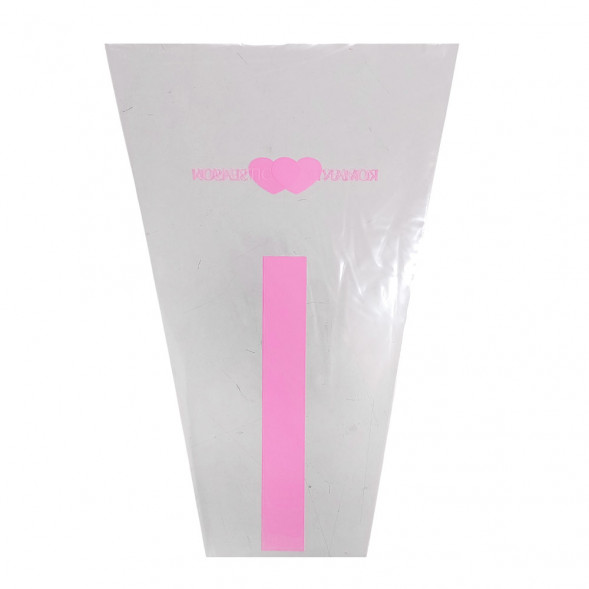 Конус прозрачный Романтика розовый размер 27*40см уп 50шт