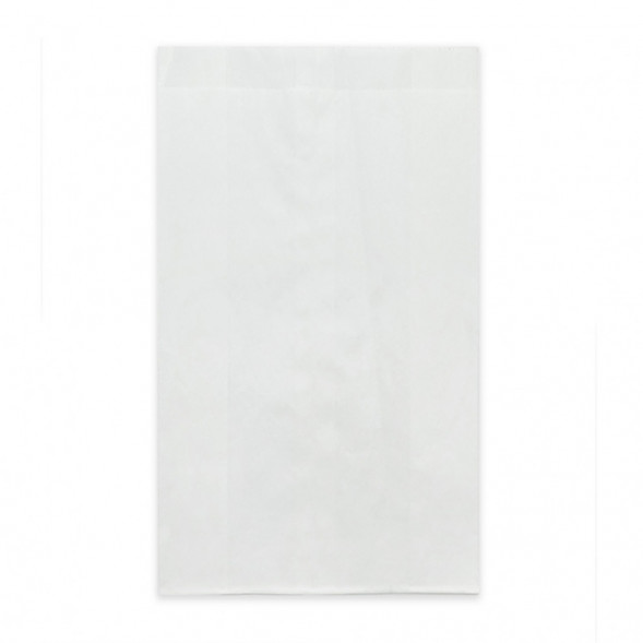 Пакет бумажный белый с плоским дном 40г/м2 размер 25*14*4,5см уп 10шт