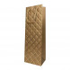 Пакет под бутылку ЛЮКС Ромбики с золотым тиснением размер 12*37*10см