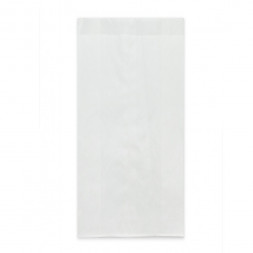 Пакет бумажный белый жиростойкий с плоским дном размер 31*14*6см уп 10шт