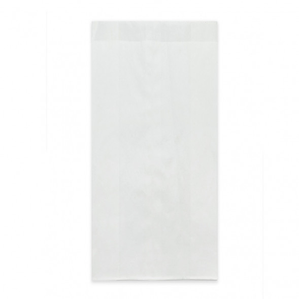 Пакет бумажный белый жиростойкий с плоским дном размер 31*14*6см уп 10шт