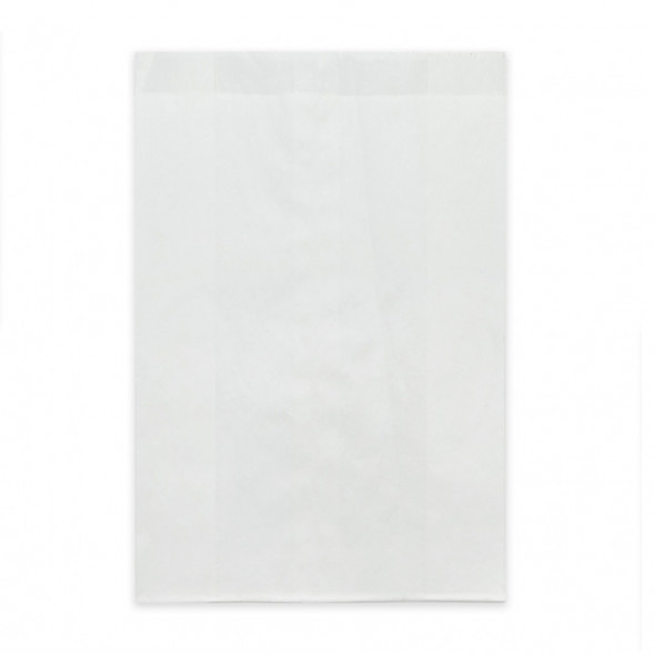 Пакет бумажный белый с плоским дном 40г/м2 размер 25*17*7см уп 10шт