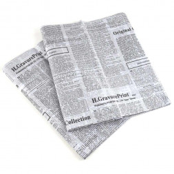 Бумага тишью в листах Газета белая размер 50см*66см