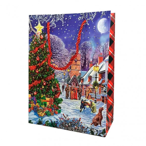 Пакет ЛЮКС НГ Зимняя сказка размер 18*23*10см