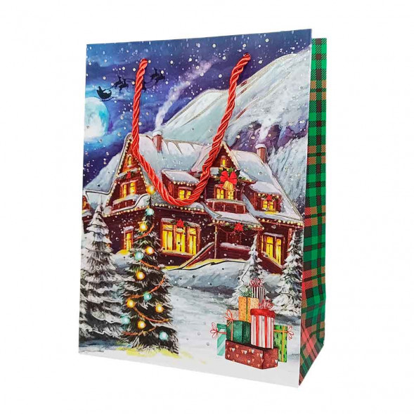 Пакет ЛЮКС НГ Зимняя сказка размер 18*23*10см