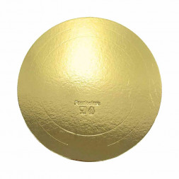 Подложка для торта усиленная Золото d-24см 2,5мм