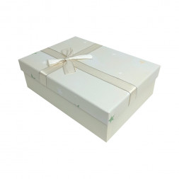 Коробка прямоугольная Звезды бежевая в 2-х размерах