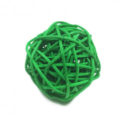 Шар из ротанга зеленый D-5см