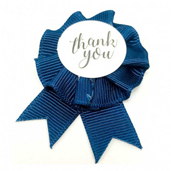 Бантик декоративный For you на булавке синий D-4см уп 4шт