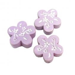 Декор Цветок фолетовый на липучке размер 2,5см