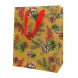 Пакет крафт новогодний размер 18*23*10см