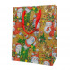 Пакет крафт новогодний размер 18*23*10см
