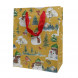 Пакет крафт новогодний размер 18*23*10см