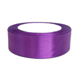 Лента атласная фиолетовая размер 2,5см*23м