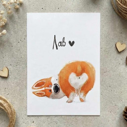 Мини-открытка Лав 5*7см арт 600101