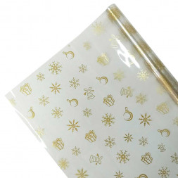 Пленка в рулоне с рисунком Снежинки размер 70см