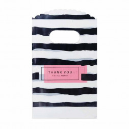 Пакет вырубной ПНД Черно-белые полосы 9*15см 45 мкм 50шт