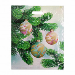 Пакет с вырубной ручкой Матовые шары 38*47см 60 мкм 50шт